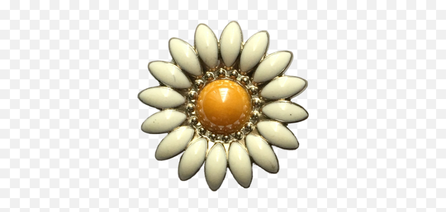 1 - 14 Whiteorange Flower Concho Screw Back Zinc C2146 Lovely Png,Orange Flower Png