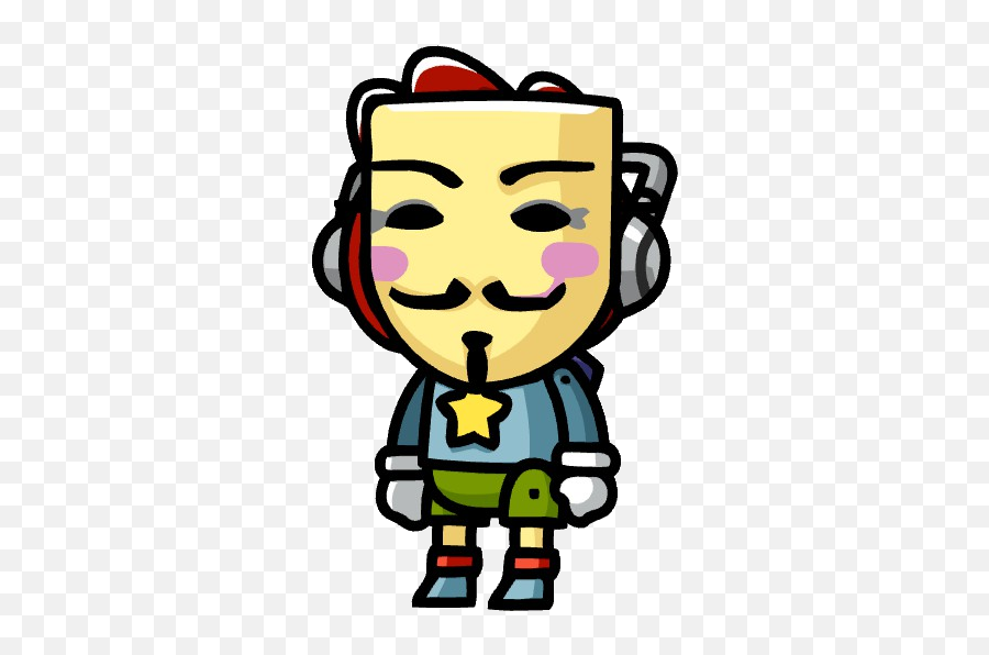 Guy Fawkes Mask - Scribblenauts Maxwell Chef Png,Guy Fawkes Mask Transparent