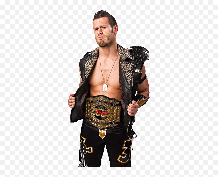 Wwe Alex Shelley Showing His Championship Belt - For Men Png,Shelley Hennig Png