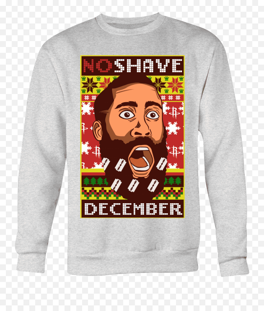 Harden No Shave December Ugly Christmas Sweater - James Harden Christmas Sweater Png,Ugly Christmas Sweater Png
