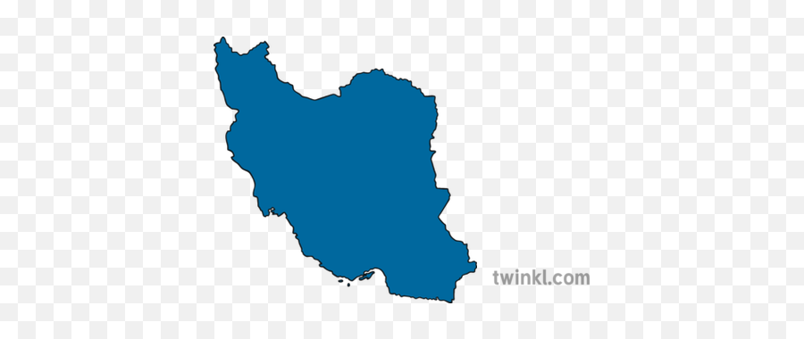 Map Outline Of Iran Country Shapes Flag Continents Ks1 - Map Of Isfahan Province Png,Iran Flag Png