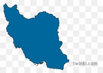 Map Outline Of Iran Country Shapes Flag Continents Ks1 - Map Of Isfahan Province Png,Iran Flag Png