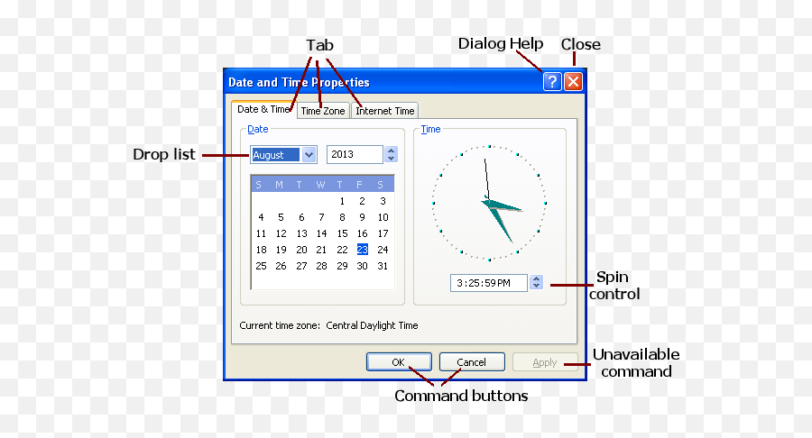 Datetime Dialog Windows Basics Janu0027s Working With - Dot Png,How To Show Battery Icon On Windows 7