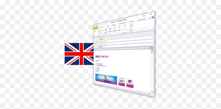 Email Signatures Test - Sky Media Vertical Png,Email Icon For Signature