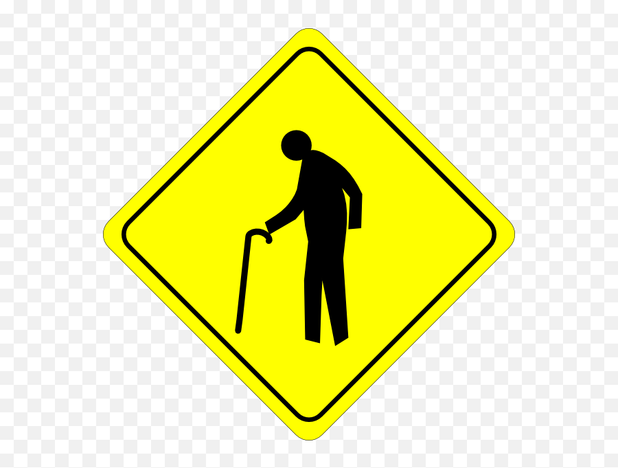 Old Clipart Person Picture 1776022 - Old Person Crossing Sign Png,Old Person Png