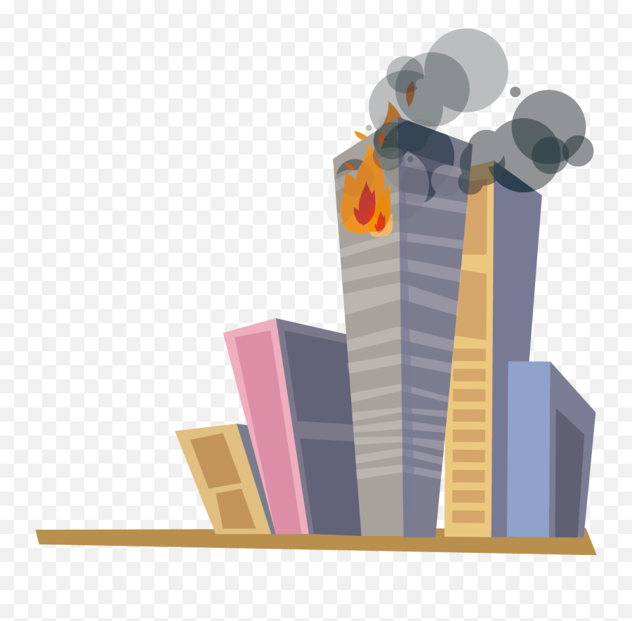 Building - Building On Fire Cartoon Png,Cartoon Fire Png