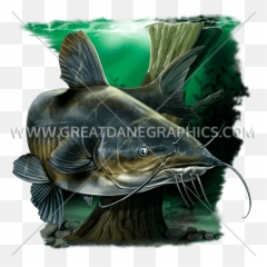Catfish Blues Production Ready Artwork For T - Shirt Printing Illustration png