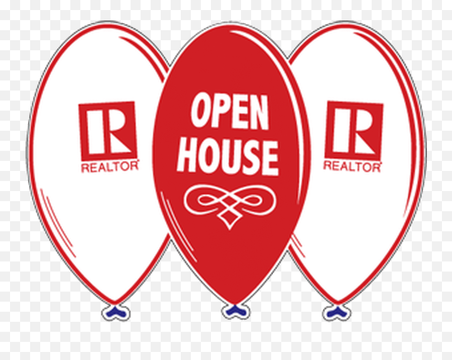 Open House U0026 Realtor Logo Corrugated Balloon Red - Planet Open House Signs Png,Realtor Icon
