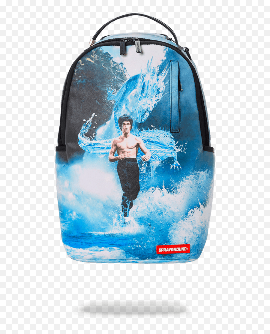 Bruce Lee Water Dragon Backpack Dlxv - Bruce Lee Sprayground Backpack Png,Icon Cool Backpack