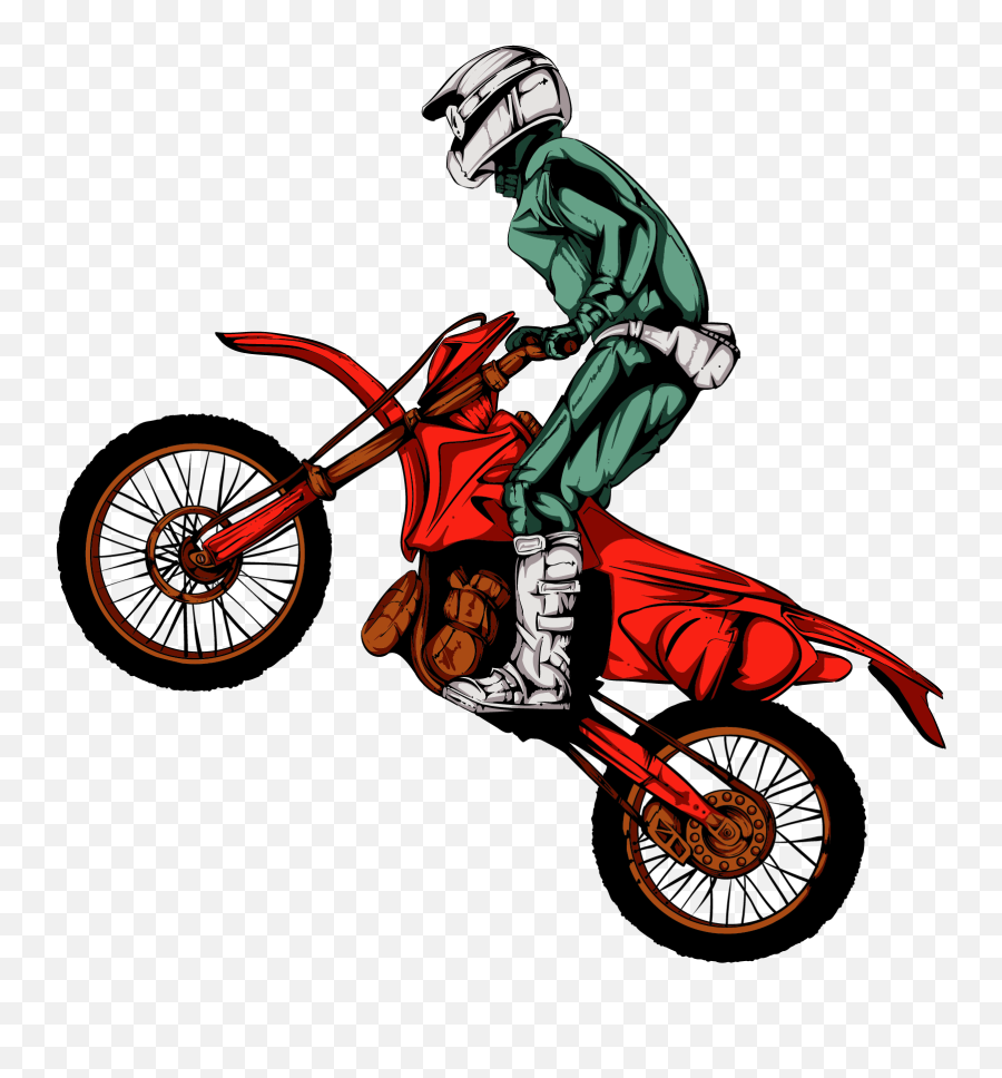 Motocross Clipart Png Transparent - Motocross Red Vector Png,Motocross Png