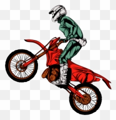 Motocross Clipart Png Transparent - Motocross Red Vector Png,Motocross Png