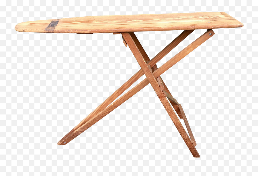 Antique Wooden Ironing Board - Outdoor Table Png,Wood Board Png