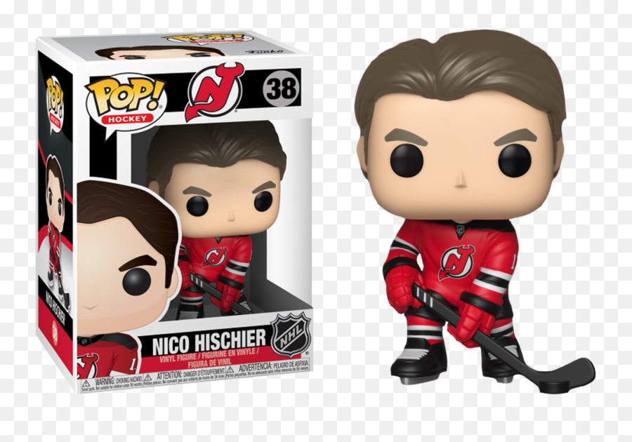 Nhl Hockey - Nico Hischier New Jersey Devils Pop Vinyl Funko Pop Nhl Png,New Jersey Devils Logo Png