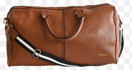 Supreme Goblin Brown Pu Leather Duffle Bag - Handbag Png,Duffle Bag Png