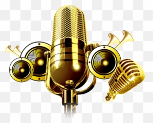 Download Retro Microphone Png Image With No Background - Gold Png