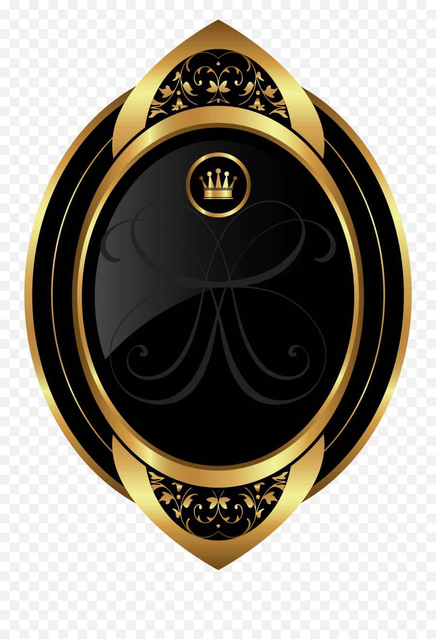 Golden Crown Hand Free Clipart Hq - Golden Logo Frames Png,Painted Circle Png