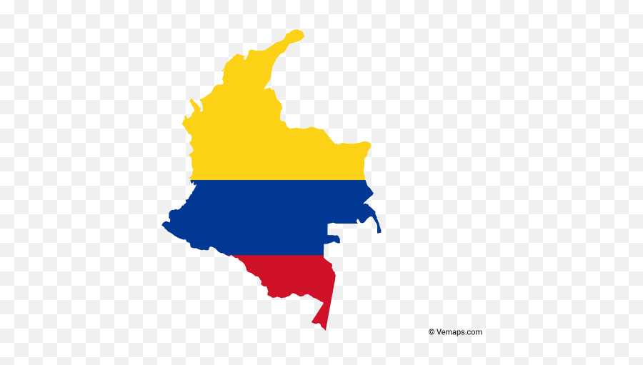 Flag Map Of Colombia In 2020 Vector - Mapa De Colombia Vector Png,Panama Flag Png