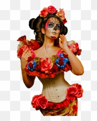 Mujer Catrina Png 1 Image - Day Of The Dead Costume,Catrina Png