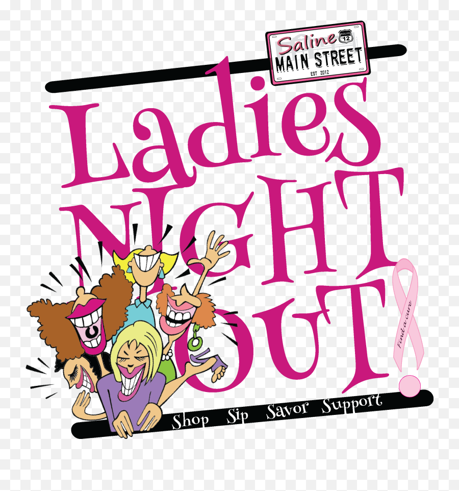 Ladies Night Out Cartoon - Ladies Night Out Clipart Free Png,Ladies Night Png