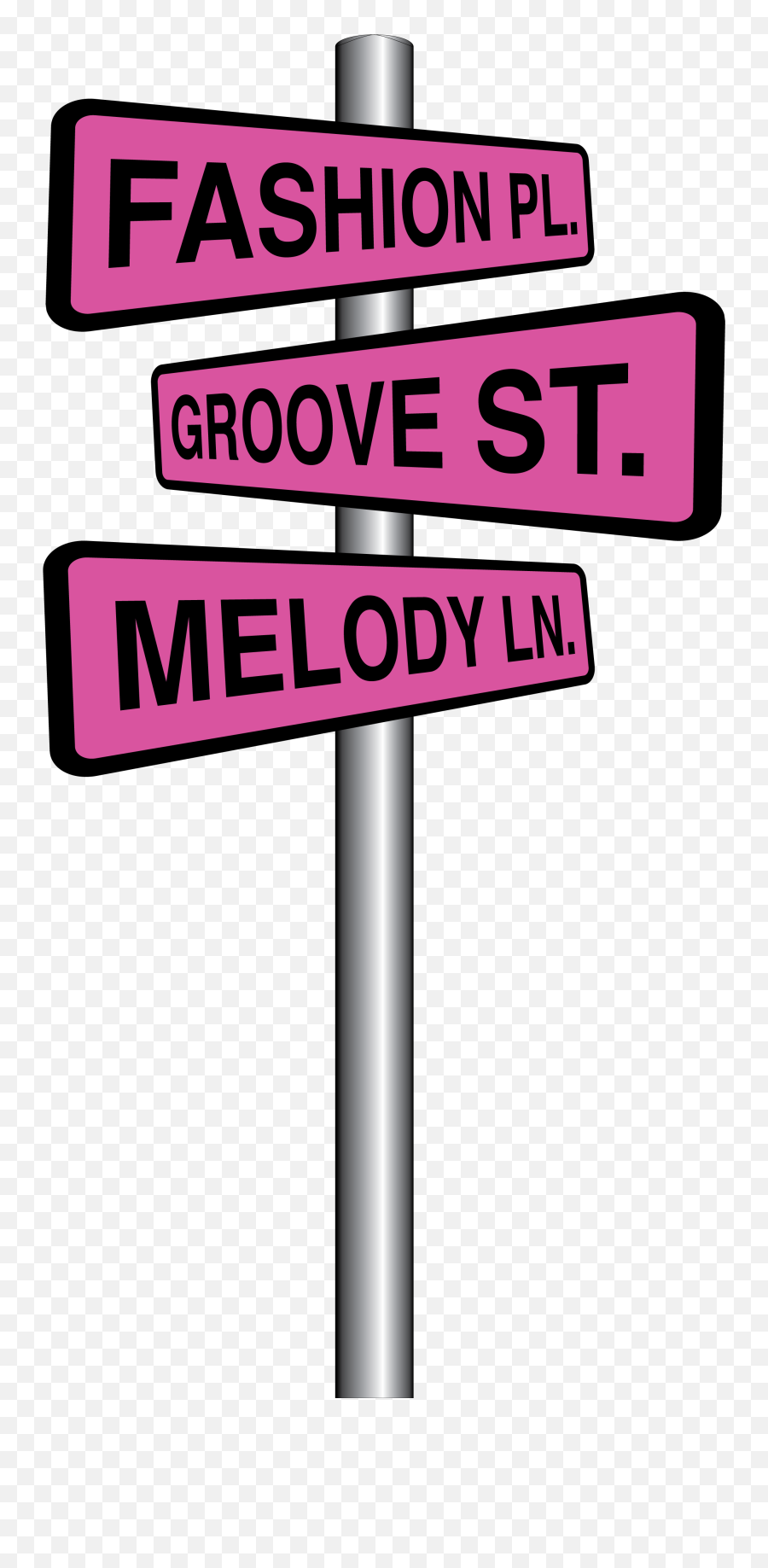 Street Signage Design Png - Pink Street Sign Clipart Png,Street Signs Png