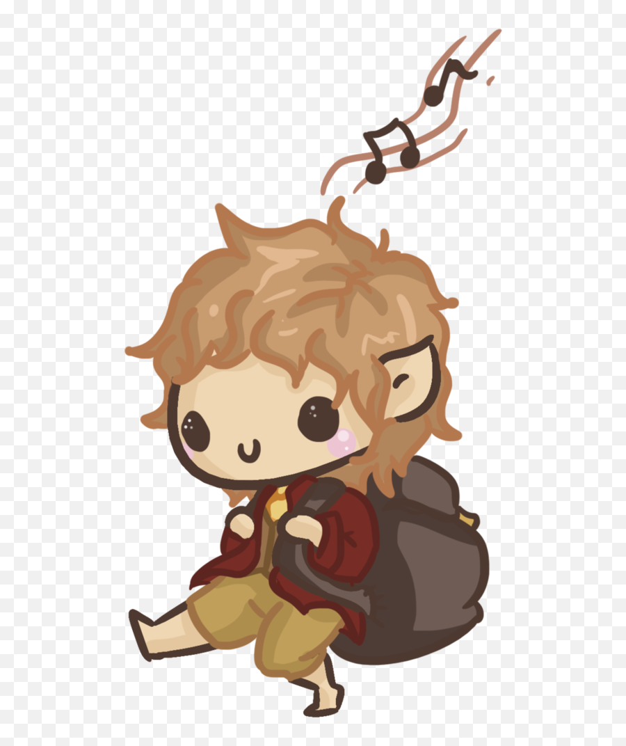 Bilbo Drawing - Chibi Hobbit Png,Gollum Png