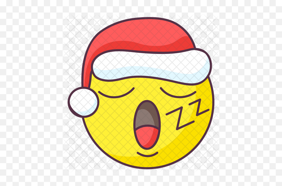 Santa Sleeping Emoji Icon Of - Clip Art Png,Sleeping Emoji Png