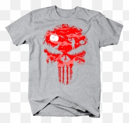 Punisher Skull With Silhouettes Nature Transparent PNG