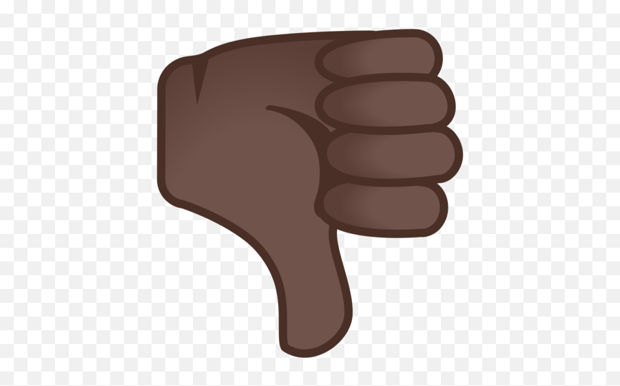 Dark Skin Tone Emoji - Black Thumbs Down Emoji Png,Thumbs Down Transparent