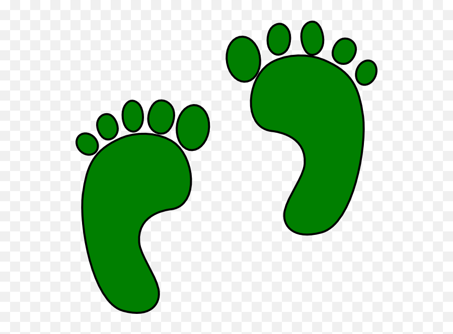 Green Footsteps Clipart Transparent Png - Blue Foot Print Clip Art,Transparent Footsteps