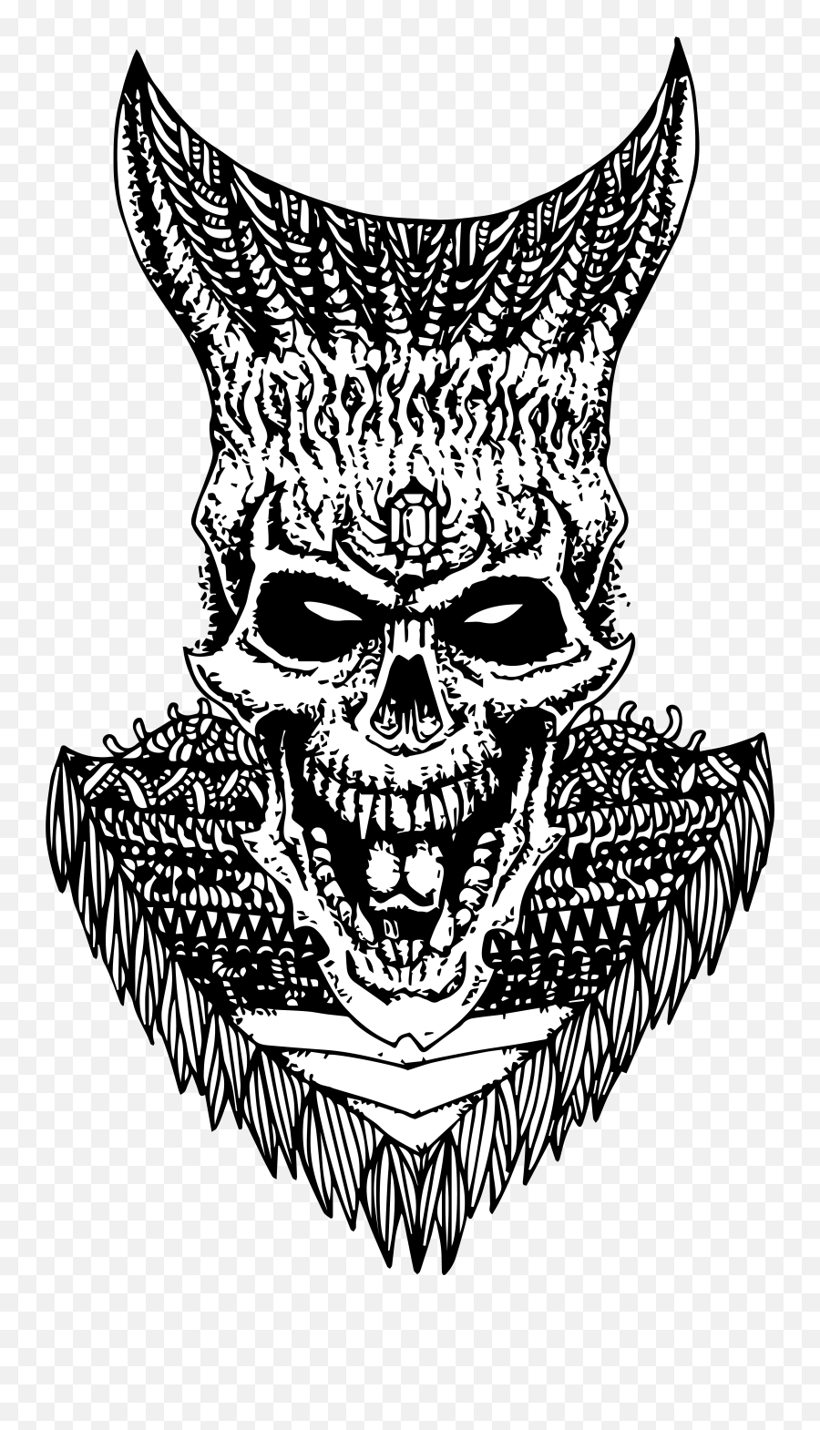 Skeleton Head Png - Png Free Library Owl Zentangle This Is Cartoon Skeleton Head Png,Skeleton Head Png