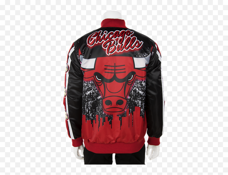 Starter Chicago Bulls Christmas Satin Jacket - Long Sleeve Png,Chicago Bulls Logo Transparent