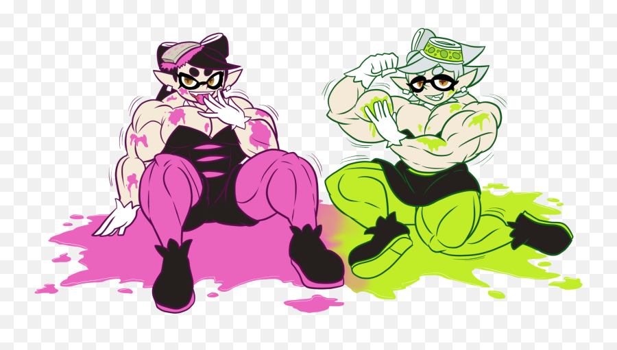 Stained Squid Sisters By Advanceddefense - Fur Affinity Muscle Squid Sisters Png,Splatoon Squid Logo