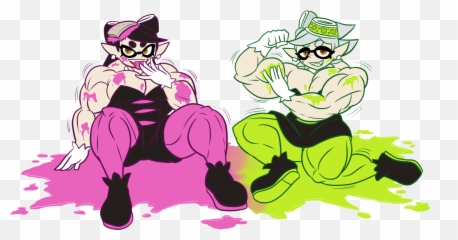 Stained Squid Sisters By Advanceddefense - Fur Affinity Muscle Squid Sisters Png,Splatoon Squid Logo
