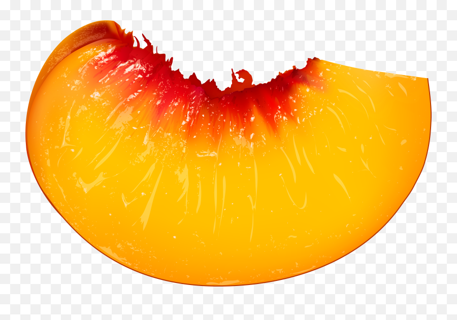 Peach Slice Transparent Image - Peach Slice Clipart Png,Peach Transparent Background