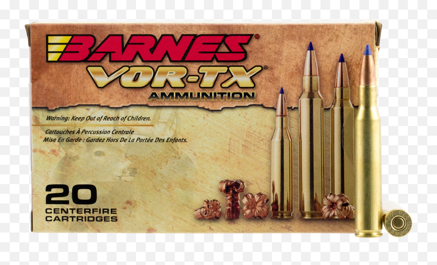 Barnes Bullets 21524 Vor - Tx Rifle 270 Winchester 130 Gr Tipped Tsx Boat Tail 20 Bx 10 Cs Barnes 450 Bushmaster Bullet Png,Bullet Shells Png