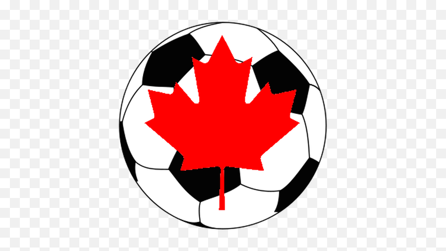Soccer Ball With Red Leaf - Drawing Of A Football Png,Red Leaf Logo