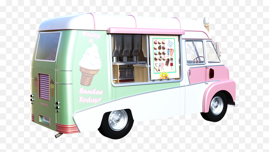 Ice Cream Truck Snack - Ice Cream Van Png,Ice Cream Truck Png