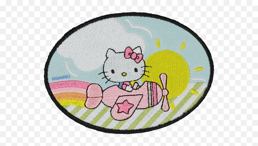 Hello Kitty Flying Embroidered Sticker - Hello Kitty Patches Png,Hello Kitty Transparent