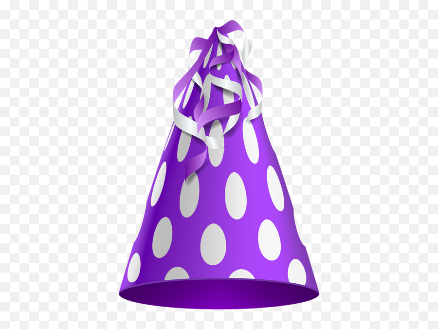Party Hat Purple Transparent Clip Art - Blue Birthday Hat Png,Party Hat Transparent