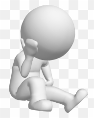 Man Thinking Full Size Png Download Seekpng - 3d White