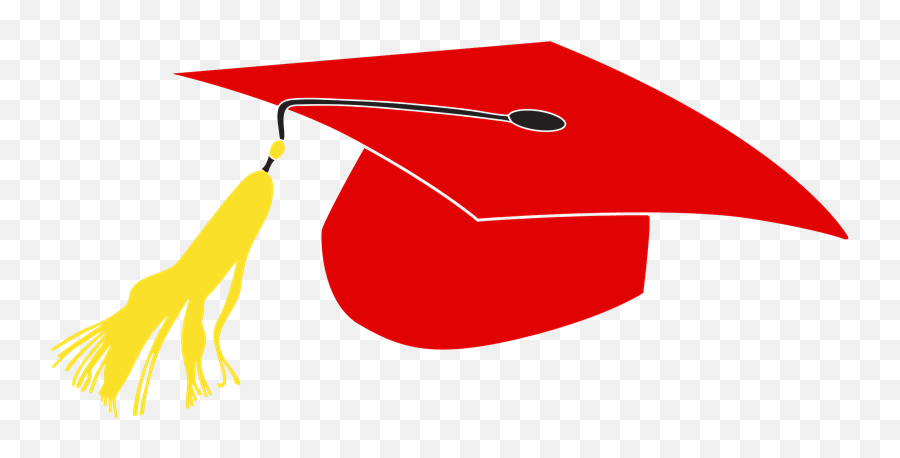 Download Hd Red Graduation Cap Clipart - Graduation Cap Red Graduation Cap Clipart Png,Graduation Cap Vector Png