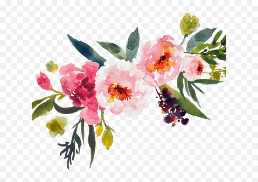 Png Transparent Watercolor Bouquet - Transparent Background Flowers Png,Watercolor Clipart Png