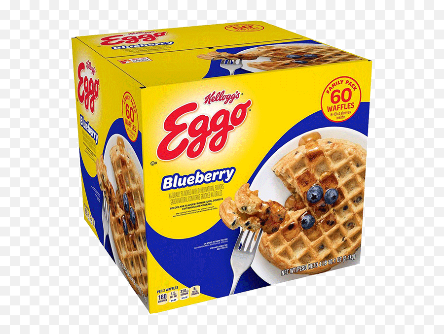 Kelloggu0027s Eggo Blueberry Waffles 60 Ct U2022 Thirstyrun - Eggo Blueberry Waffles Png,Waffles Png