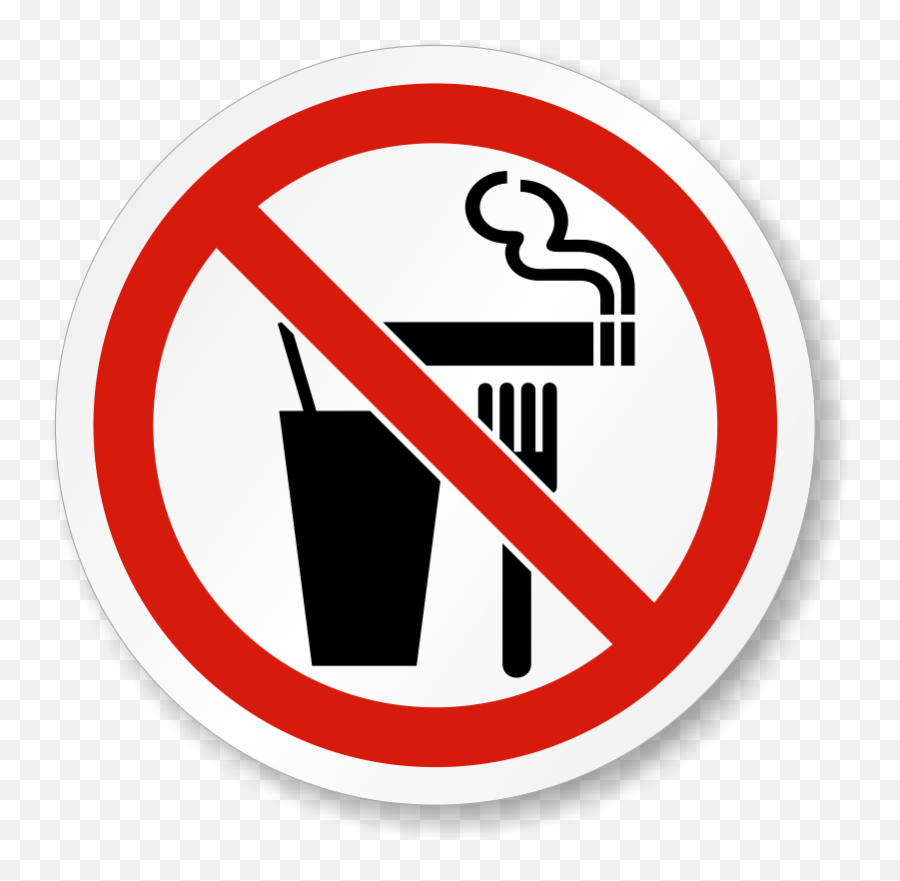 Iso Do Not Eat Drink Or Smoke Label - No Smoking And Drinking Png,Drinking Icon