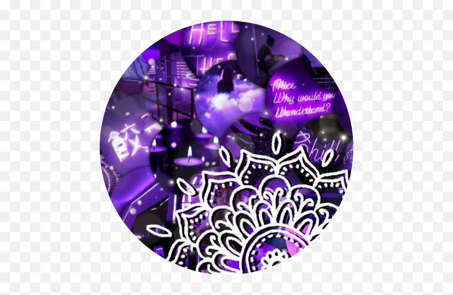 Purple Mandala Icon Purpleicon Sticker - Event Png,Asthetic Phone Icon