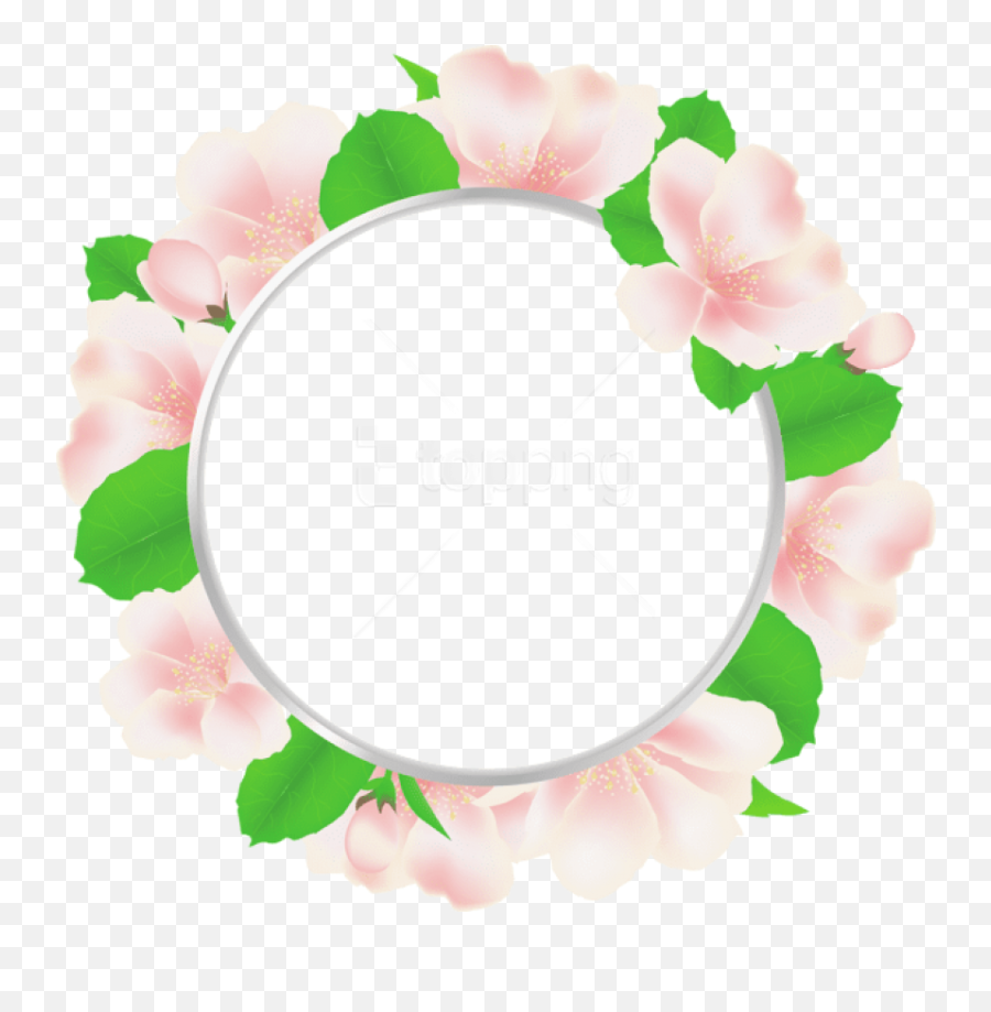 Download Free Png Best Stock Photos Large Transparent Round Flower Frame