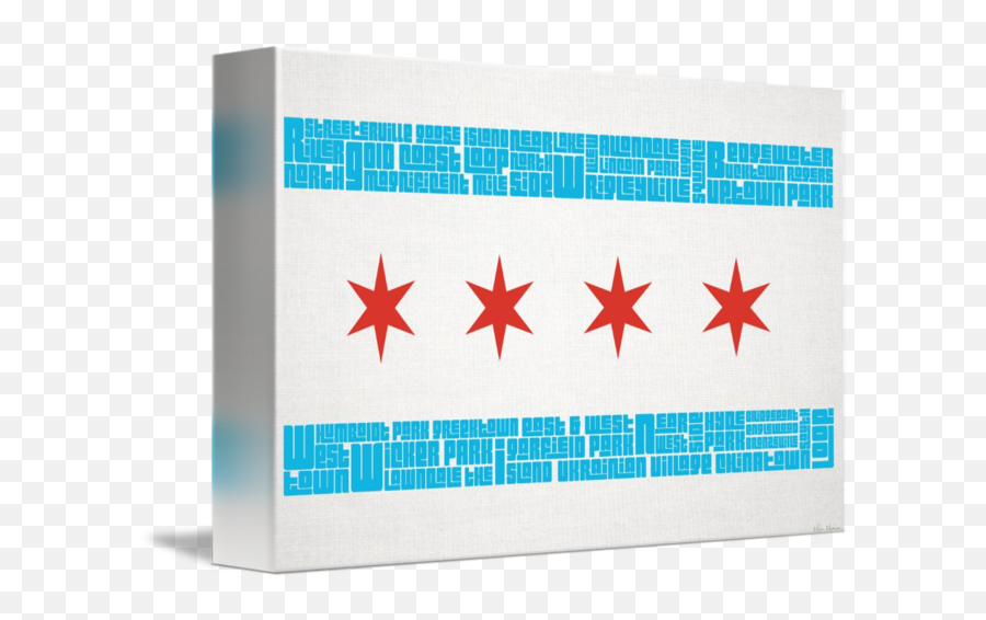 Chicago Flag Towns By Michael Maher - Rainforest Cafe Png,Chicago Flag Png