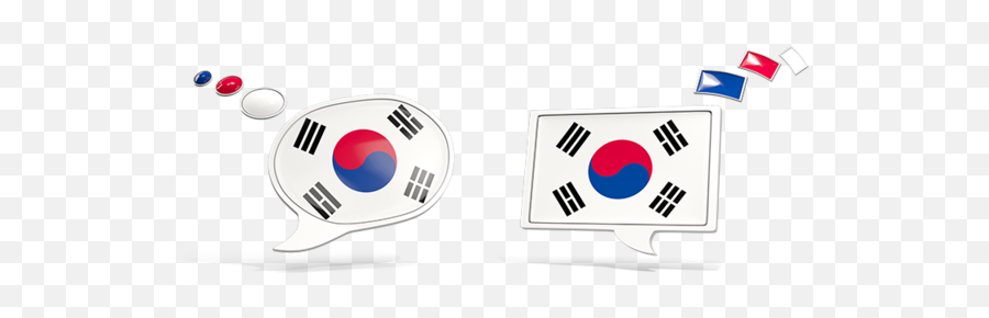 Two Speech Bubbles - South Korea Speech Bubble Png Icon,I Icon Buble