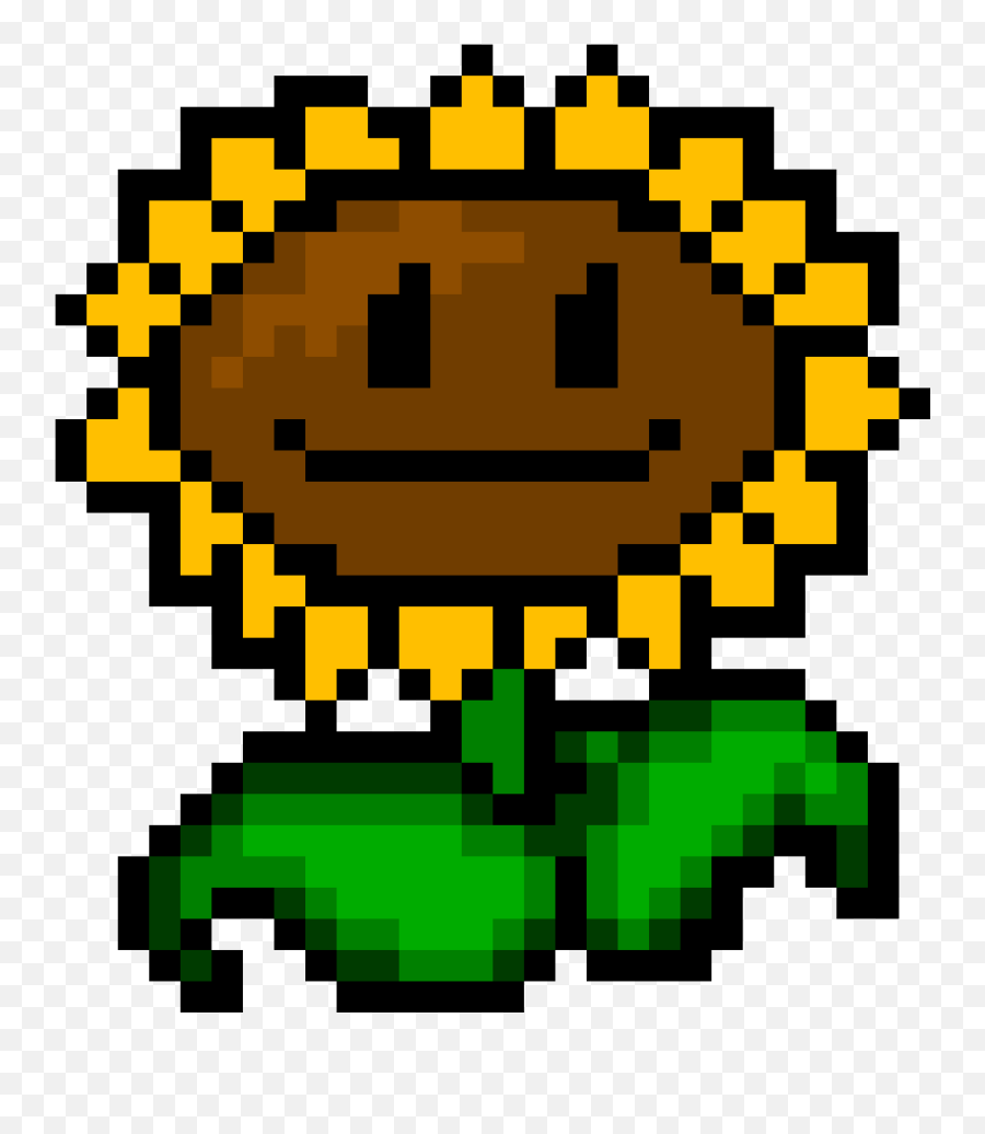 Pixel Pvz Sunflower - Plants Vs Zombies Flower Minecraft Png,Plants Vs Zombies 2 Icon