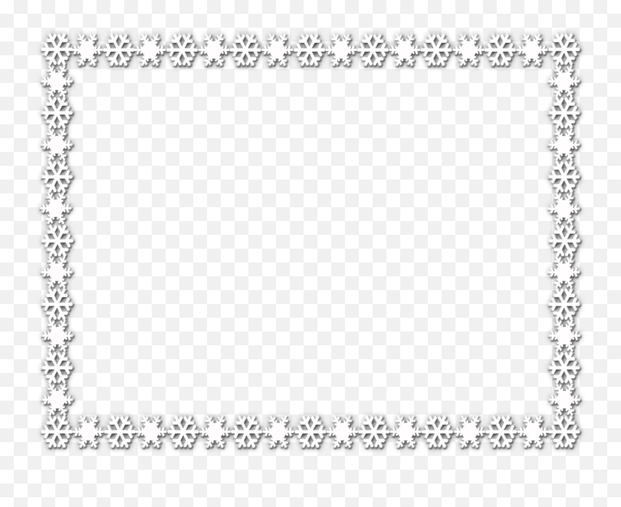 Snowflakes Frame Png Picture - Transparent Lace Rectangle Border,Snowflake Frame Png